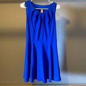 Bright blue flirty mid thigh